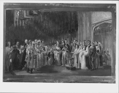 The Christening of Albert Edward, Prince of Wales, later Edward VII (1841-1910) at St George's Chapel, Windsor, 25 January 1842 (oil sketch)