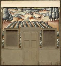 The Cultivation of Raspberries (mural study, Hopkins, Minnesota Post Office) by David Granahan