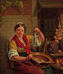 The herring seller by Pieter Christoffel Wonder