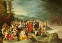 The Israelites gathering around Joseph's Sarcophagus after the Crossing of the Red Sea