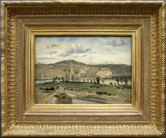 The Philippe le bel tower, Villeneuve-lès-Avignon. by Jean-Baptiste-Camille Corot