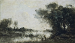 The Pond by Jean-Baptiste-Camille Corot