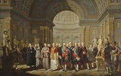 The Pope Pious VI Showing King Gustavus III the Vatican Galleries by Bénigne Gagneraux