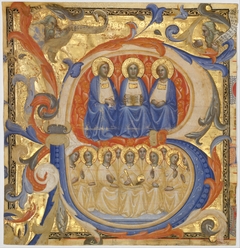 The Trinity in an Initial B by Master of the Codex Rossiano