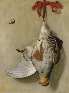 Trompe l'oeil with dead fowl
