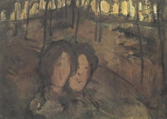 Two girls in a wood