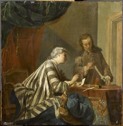 Une femme occupée à cacheter une lettre by Jean-Baptiste-Siméon Chardin
