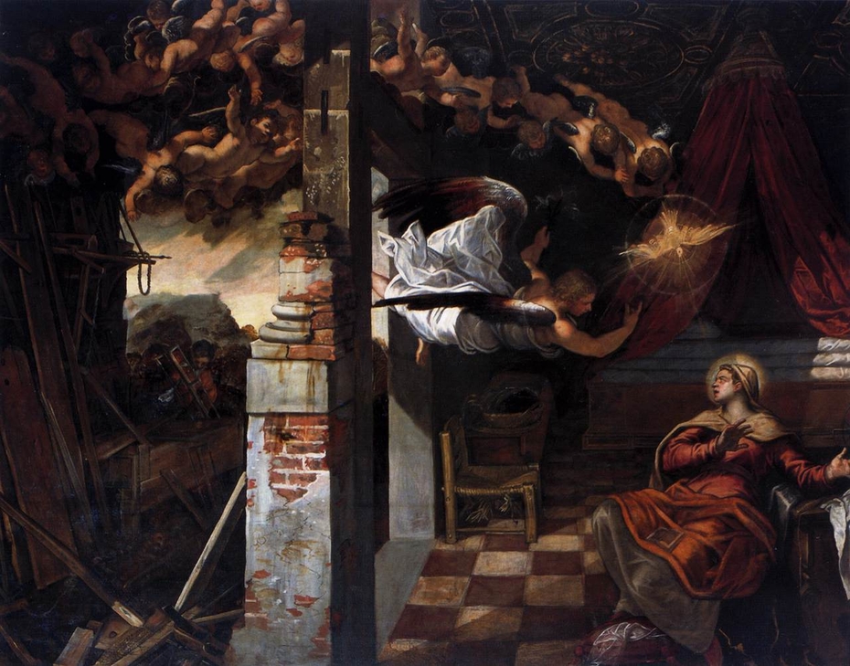 The Annunciation" Tintoretto - Artwork on USEUM