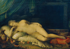 Venus, auf einem Ruhebett schlafend by Johann Baptist von Lampi the Younger