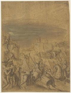 Verovering van St. Quentin by Jacopo Palma il Giovane