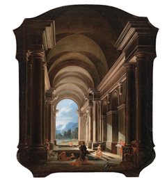View of an antique palace by Paolo Gerolamo Piola