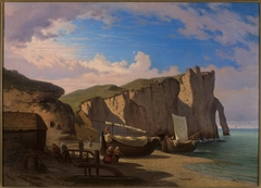 View of Cap d'Entifer in Etretat, Normandy by Albert Żamett