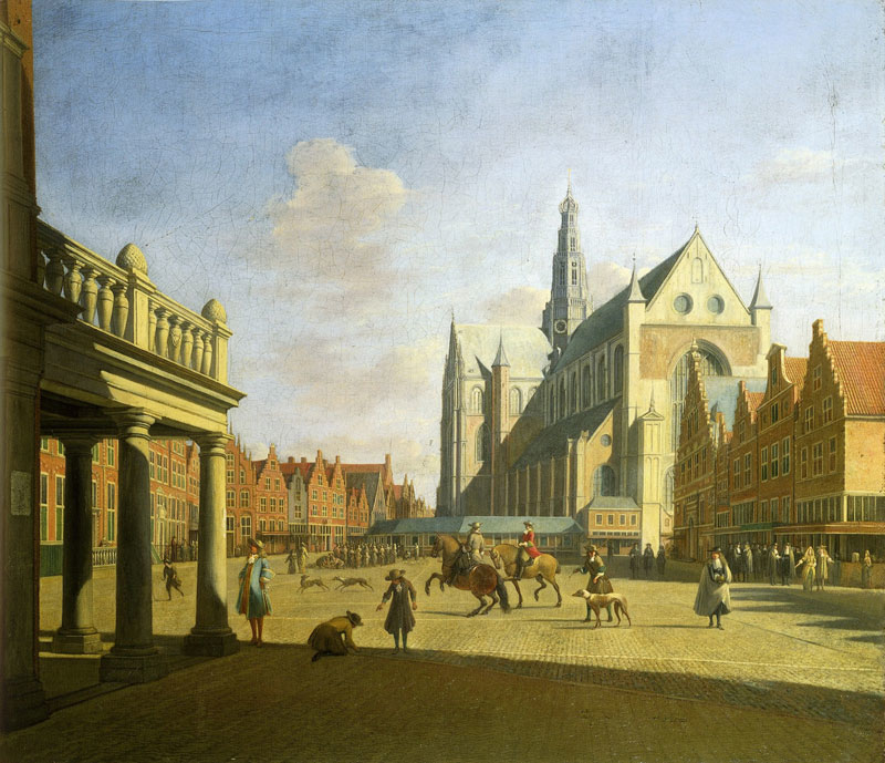 View of the Grote Markt in Haarlem from the City Hall