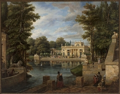 View of the Łazienki Palace in summer