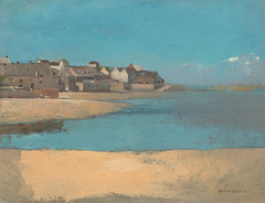 Village by the Sea in Brittany by Odilon Redon