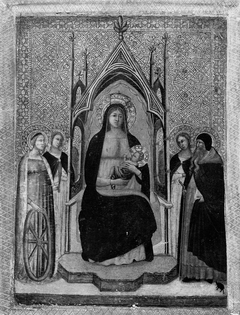 Virgin and Child Enthroned with Four Saints by Giotto di Bondone