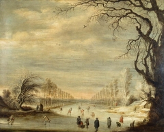 Winter Landscape with Skaters by Gijsbrecht Leytens