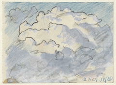 Wolkenstudie by Adolf le Comte