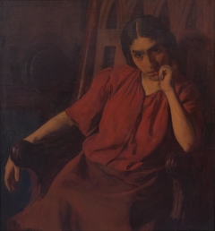 Woman in Red by Thomas Pollock Anshutz