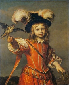 A Boy with a Falcon and Leash by Jan van Noordt