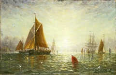 A Brixham trawler by William Adolphus Knell