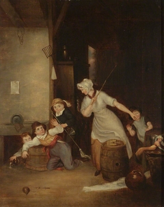 A Dame scolding Naughty Children by Edward Bird