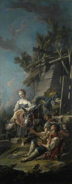 A Pastoral Scene ('L'Offrande a la Villageoise') by François Boucher