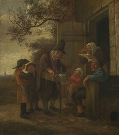 A Pedlar selling Spectacles outside a Cottage by Jan Steen