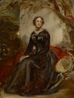 A Portrait Study of a Lady Seated in a Landscape by Daniel Macnee