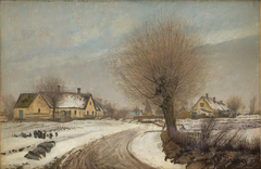 A Sealand Village. Winter by Laurits Andersen Ring