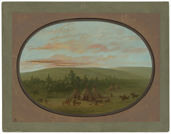 A Sioux Village by George Catlin