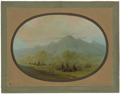 A Small Crow Village by George Catlin