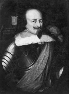 Åke Tott of Sjundby (1598-1640), count, field marshal, married to 1. baroness Sigrid Bielke 2. countess Christina Brahe by Jacob Heinrich Elbfas