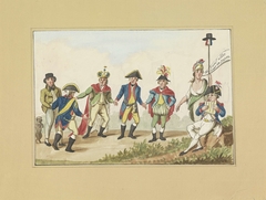 Alle landen dansen naar het pijpen van Frankrijk, 1795