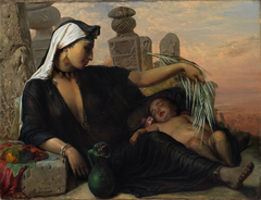 An Egyptian Fellah Woman with her Baby by Elisabeth Jerichau-Baumann