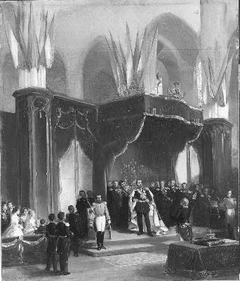 Anno 1849. Coronation of king Willem III in the Nieuwe Kerk