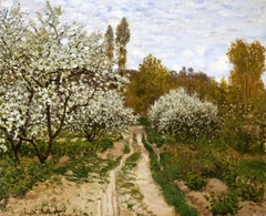 Apple Trees in Blossom by Claude Monet