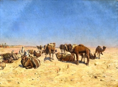 Arabian Caravan at Rest, Biskra