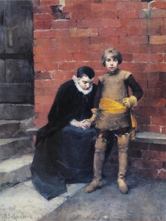At the Door of Linköping Jail in 1600 by Helene Schjerfbeck