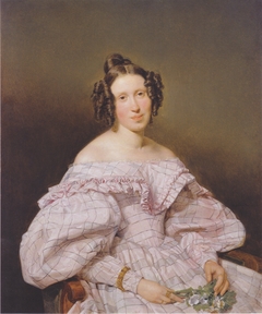 Bildnis einer Dame by Ferdinand Georg Waldmüller