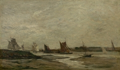 Boats on the Thames by Charles-François Daubigny