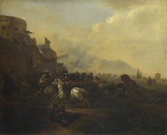 Cavalry attacking a Fortified Place by Hendrik Verschuring