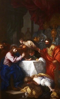 Christ and Mary Magdalen in the House of Simon by Benedetto Luti