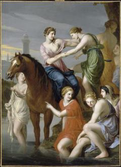 Clelia Crossing the Tiber by Jacques Stella