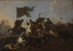 Combat de cavalerie by Michelangelo Cerquozzi