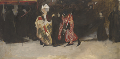 Compositional study, for Richard, Duke of Gloucester, and the Lady Anne by Edwin Austin Abbey