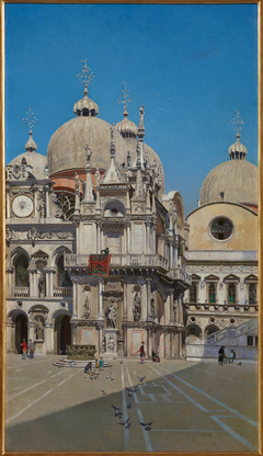 Courtyard of the Palace of the Dux of Venice by Martín Rico