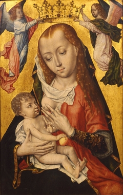 Crowning of Maria and child by two angels
