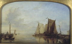 Dutch Boats in a Calm by Edward William Cooke