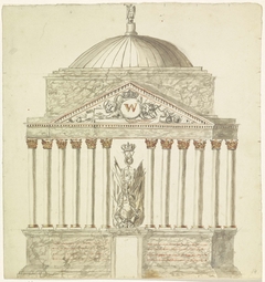 Ereboog voor het stadhuis, 1816 by Unknown Artist